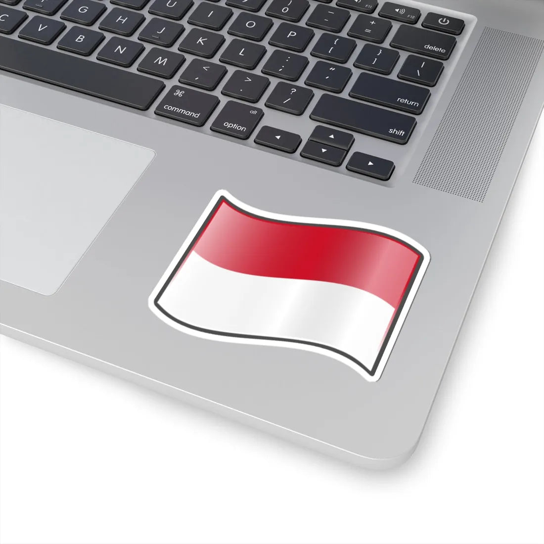 Nuvola Monegasque flag (Monaco) STICKER Vinyl Kiss-Cut Decal - The Sticker Space