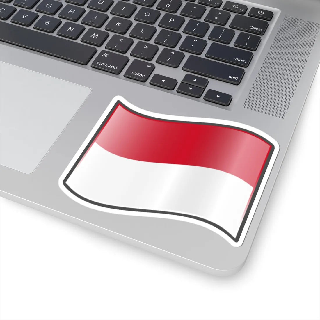 Nuvola Monegasque flag (Monaco) STICKER Vinyl Kiss-Cut Decal - The Sticker Space