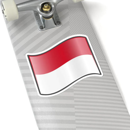 Nuvola Monegasque flag (Monaco) STICKER Vinyl Kiss-Cut Decal - The Sticker Space