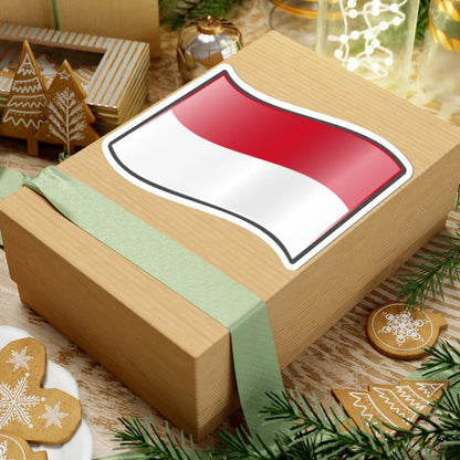 Nuvola Monegasque flag (Monaco) STICKER Vinyl Kiss-Cut Decal - The Sticker Space