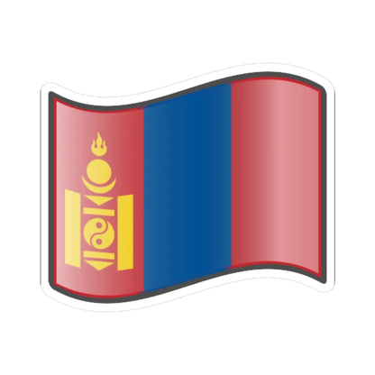 Nuvola Mongolian flag (Mongolia) STICKER Vinyl Kiss-Cut Decal 6 Inch White - The Sticker Space