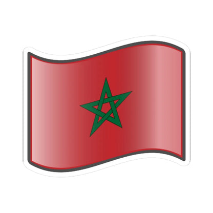 Nuvola Moroccan flag (Morocco) STICKER Vinyl Kiss-Cut Decal 4 Inch White - The Sticker Space