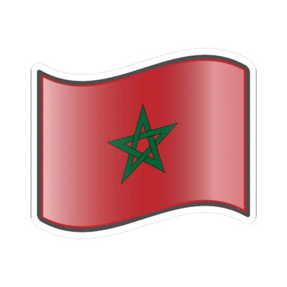 Nuvola Moroccan flag (Morocco) STICKER Vinyl Kiss-Cut Decal 6 Inch White - The Sticker Space