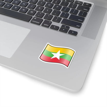 Nuvola Myanmar flag (Myanmar) STICKER Vinyl Kiss-Cut Decal - The Sticker Space
