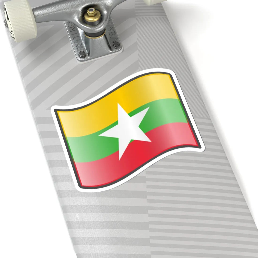 Nuvola Myanmar flag (Myanmar) STICKER Vinyl Kiss-Cut Decal - The Sticker Space