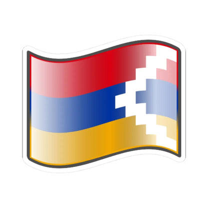 Nuvola Nagorno-Karabakh flag STICKER Vinyl Kiss-Cut Decal 3 Inch White - The Sticker Space