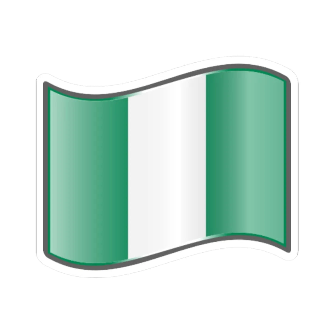 Nuvola Nigerian flag (Niger) STICKER Vinyl Kiss-Cut Decal 2 Inch White - The Sticker Space