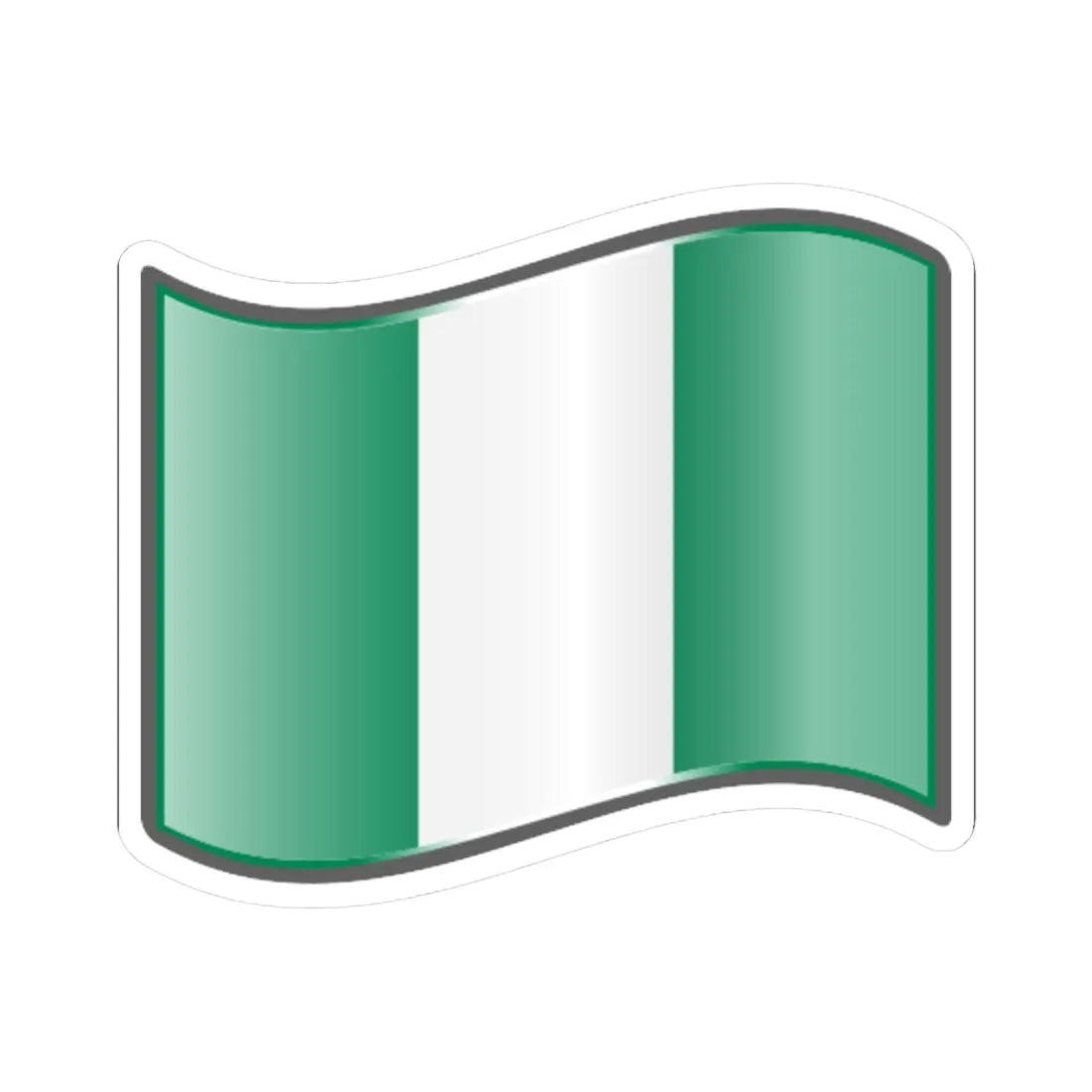 Nuvola Nigerian flag (Niger) STICKER Vinyl Kiss-Cut Decal 3 Inch White - The Sticker Space