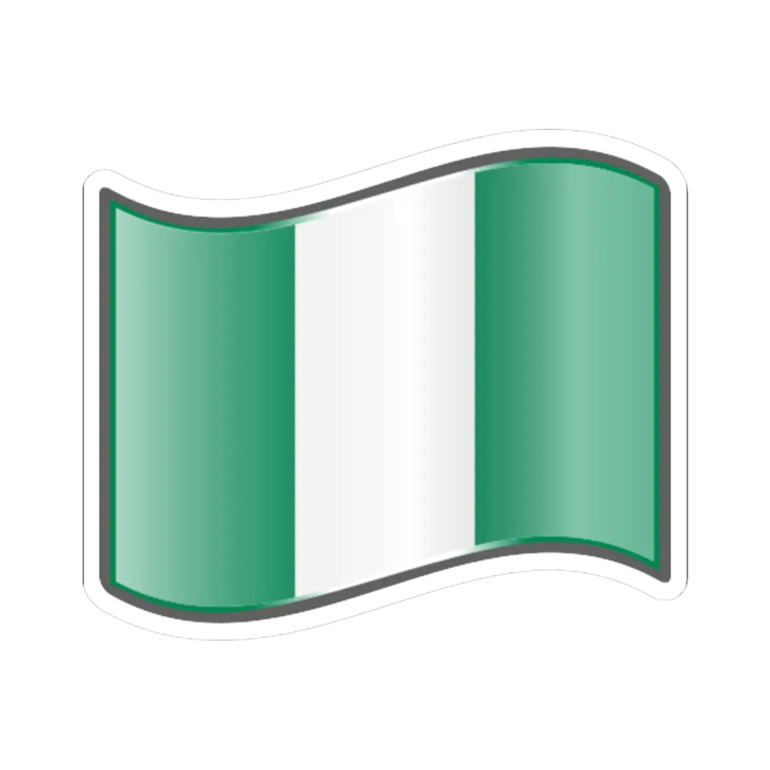 Nuvola Nigerian flag (Niger) STICKER Vinyl Kiss-Cut Decal 4 Inch White - The Sticker Space