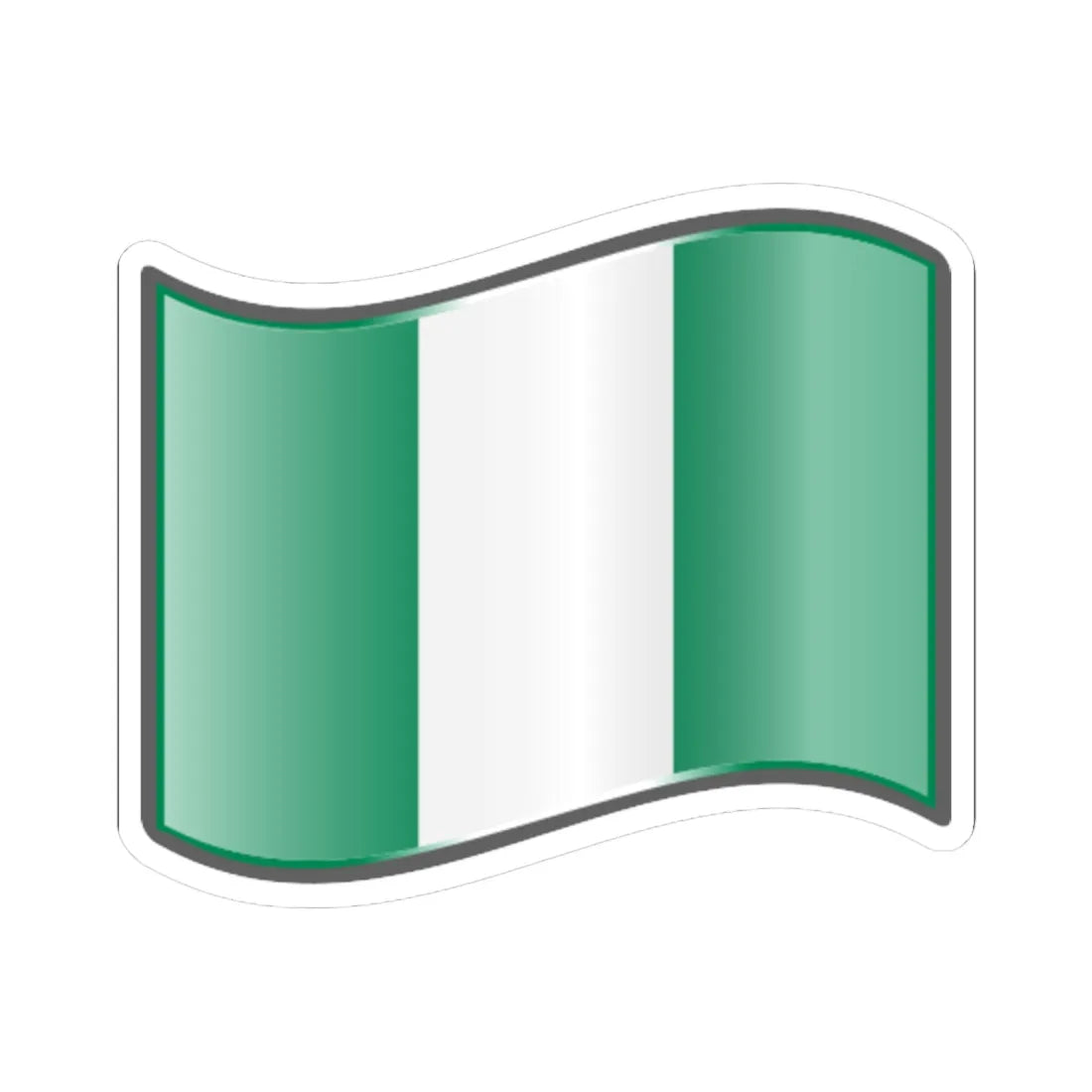 Nuvola Nigerian flag (Niger) STICKER Vinyl Kiss-Cut Decal 6 Inch White - The Sticker Space