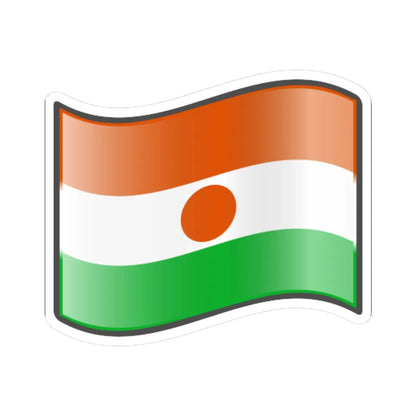 Nuvola Nigerien flag (Niger) STICKER Vinyl Kiss-Cut Decal 6 Inch White - The Sticker Space