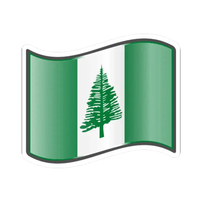 Nuvola Norfolk flag (Australia) STICKER Vinyl Kiss-Cut Decal 3 Inch White - The Sticker Space