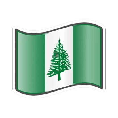 Nuvola Norfolk flag (Australia) STICKER Vinyl Kiss-Cut Decal 6 Inch White - The Sticker Space