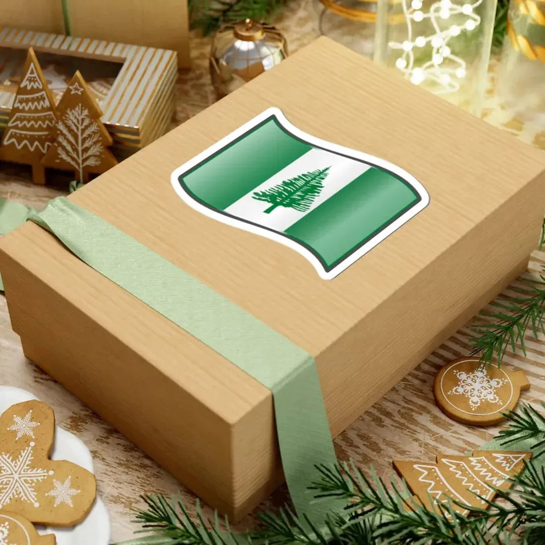 Nuvola Norfolk flag (Australia) STICKER Vinyl Kiss-Cut Decal - The Sticker Space