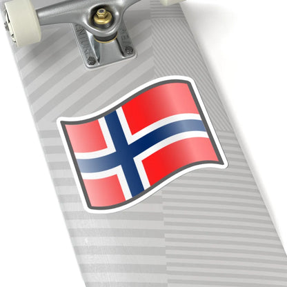 Nuvola Norwegian flag (Norway) STICKER Vinyl Kiss-Cut Decal - The Sticker Space