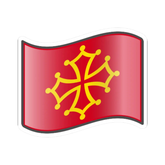 Nuvola Occitanian flag (France) STICKER Vinyl Kiss-Cut Decal 2 Inch White - The Sticker Space