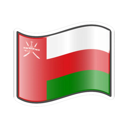 Nuvola Oman flag (Oman) STICKER Vinyl Kiss-Cut Decal 6 Inch White - The Sticker Space