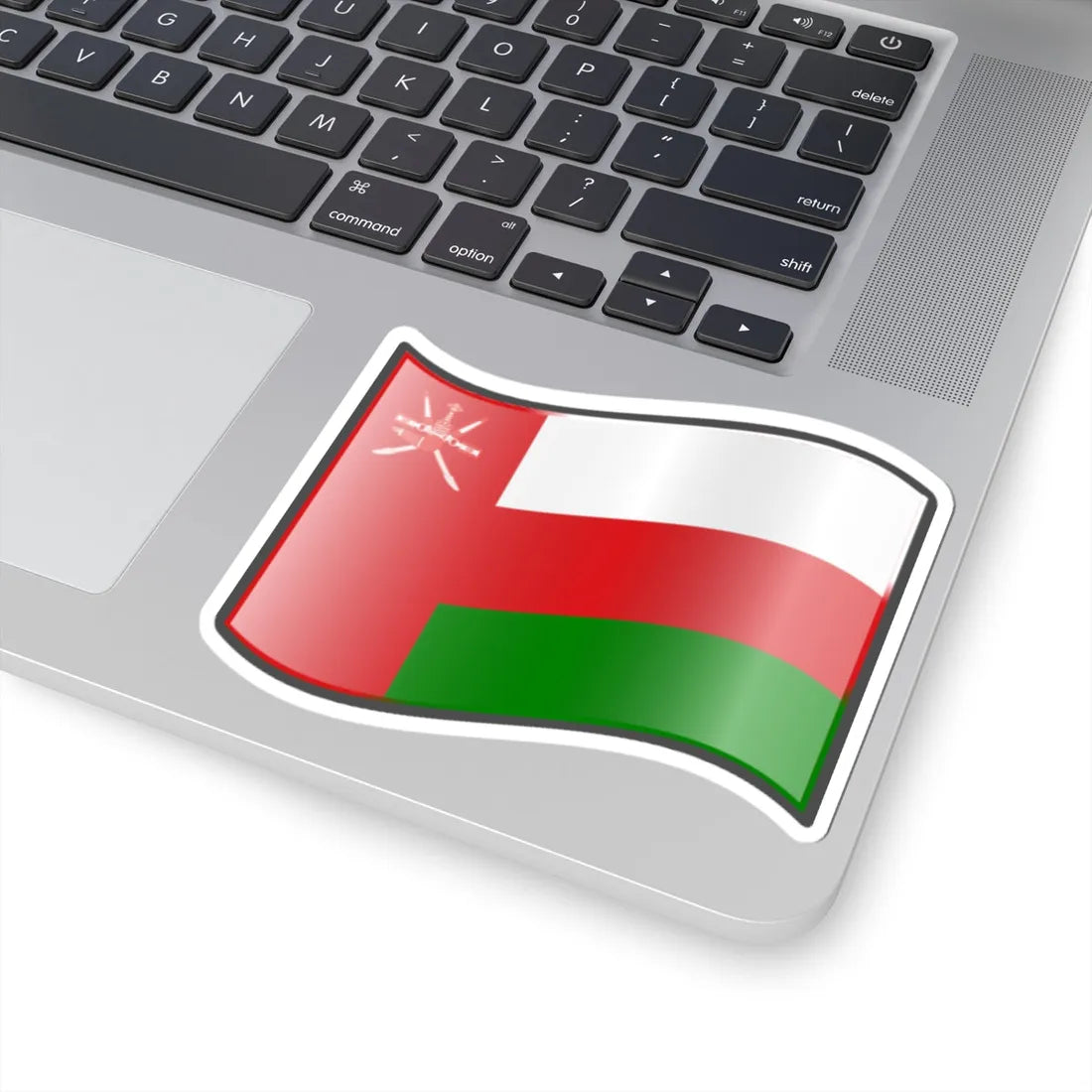 Nuvola Oman flag (Oman) STICKER Vinyl Kiss-Cut Decal - The Sticker Space
