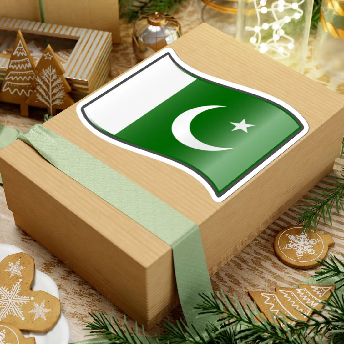 Nuvola Pakistani flag (Pakistan) STICKER Vinyl Kiss-Cut Decal - The Sticker Space