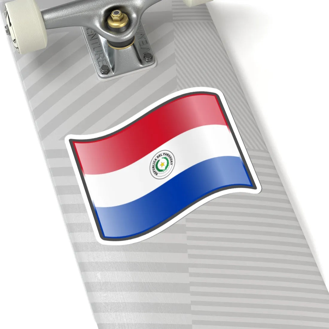 Nuvola Paraguayan flag (Paraguay) STICKER Vinyl Kiss-Cut Decal - The Sticker Space
