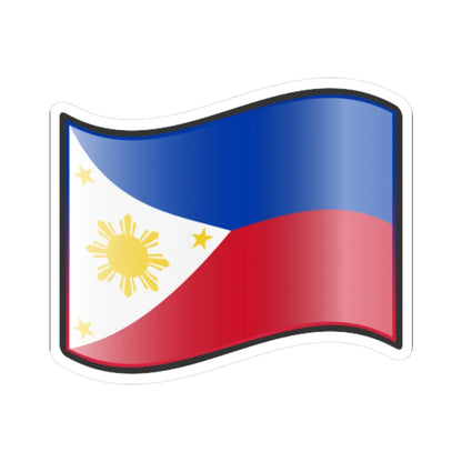 Nuvola Philippines flag (Philippines) STICKER Vinyl Kiss-Cut Decal 4 Inch White - The Sticker Space