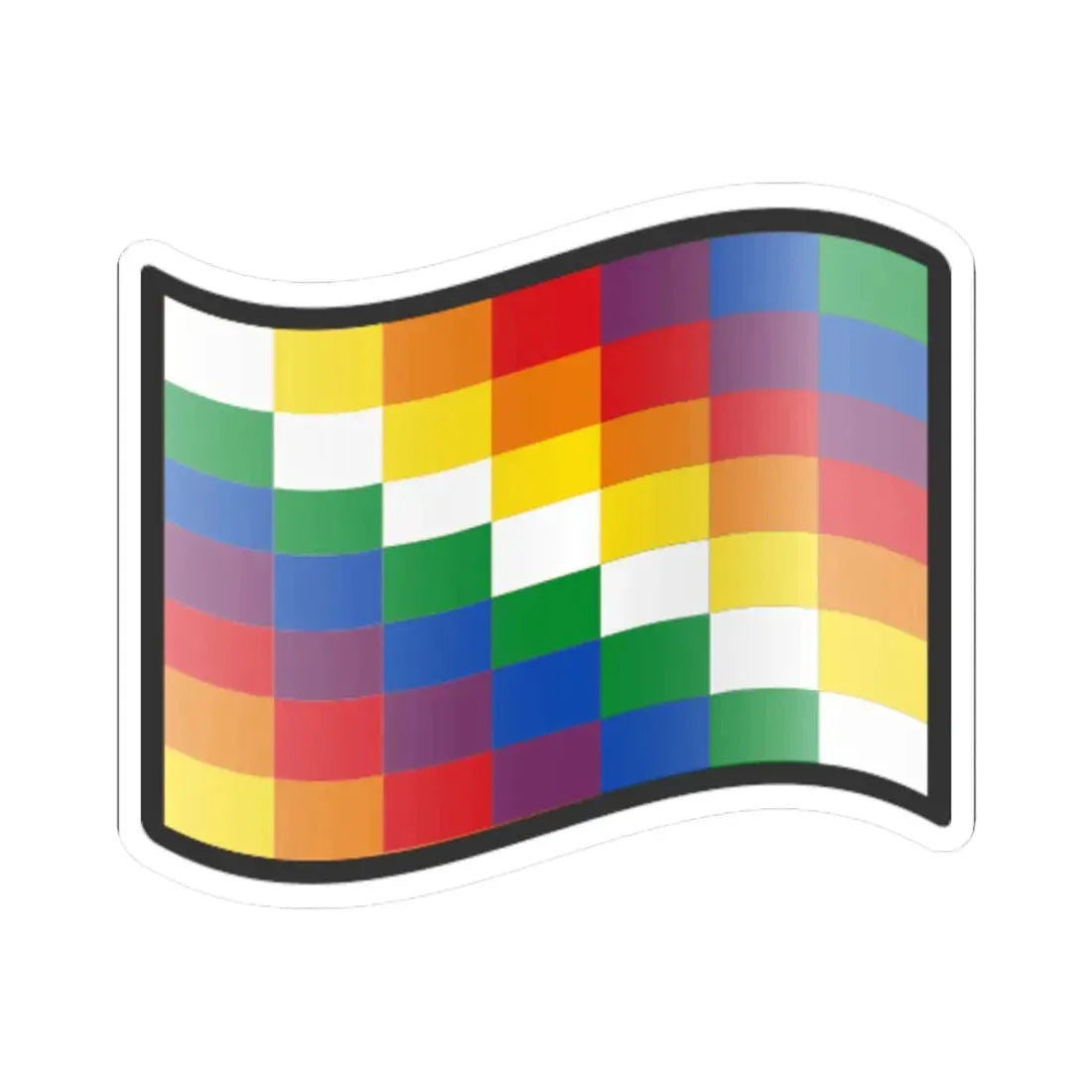 Nuvola Qulla Suyu flag (Argentina) STICKER Vinyl Kiss-Cut Decal 6 Inch White - The Sticker Space