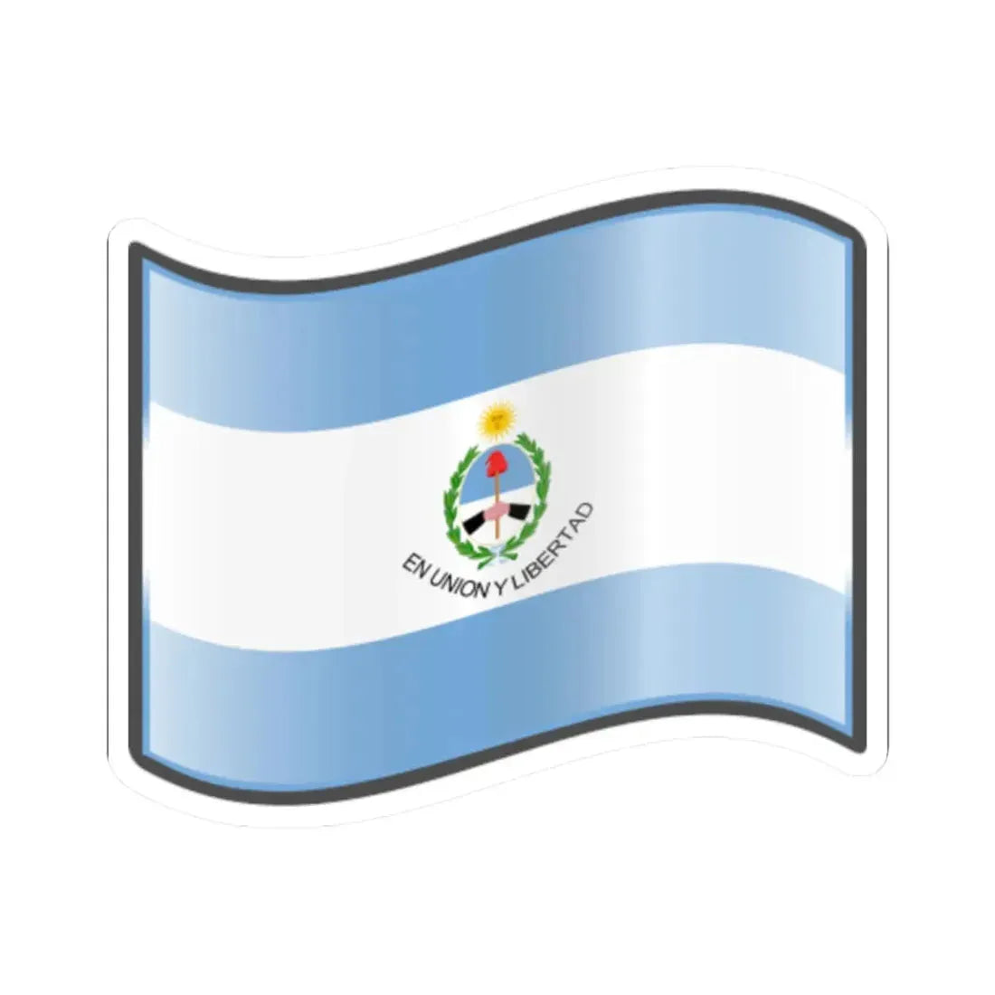 Nuvola San Juan flag (Argentina) STICKER Vinyl Kiss-Cut Decal 2 Inch White - The Sticker Space