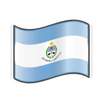 Nuvola San Juan flag (Argentina) STICKER Vinyl Kiss-Cut Decal 2 Inch White - The Sticker Space