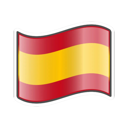 Nuvola Spain flag (Spain) STICKER Vinyl Kiss-Cut Decal 2 Inch White - The Sticker Space