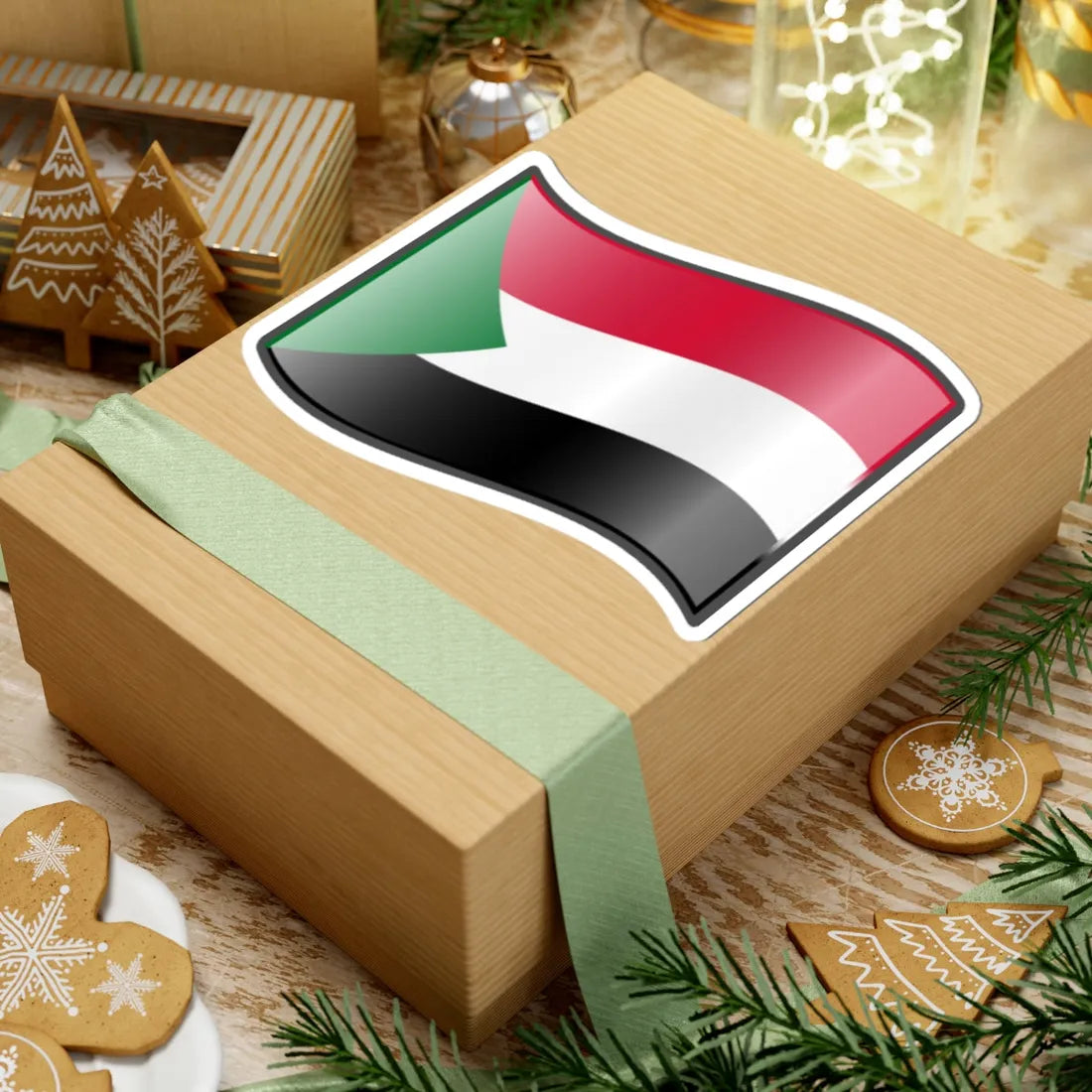 Nuvola Sudanese flag (Sudan) STICKER Vinyl Kiss-Cut Decal - The Sticker Space