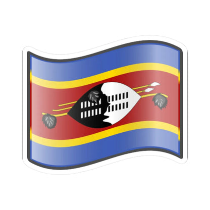Nuvola Swazi flag (Eswatini) STICKER Vinyl Kiss-Cut Decal 3 Inch White - The Sticker Space