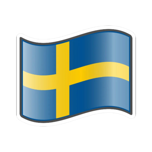 Nuvola Swedish flag (Sweden) STICKER Vinyl Kiss-Cut Decal 2 Inch White - The Sticker Space