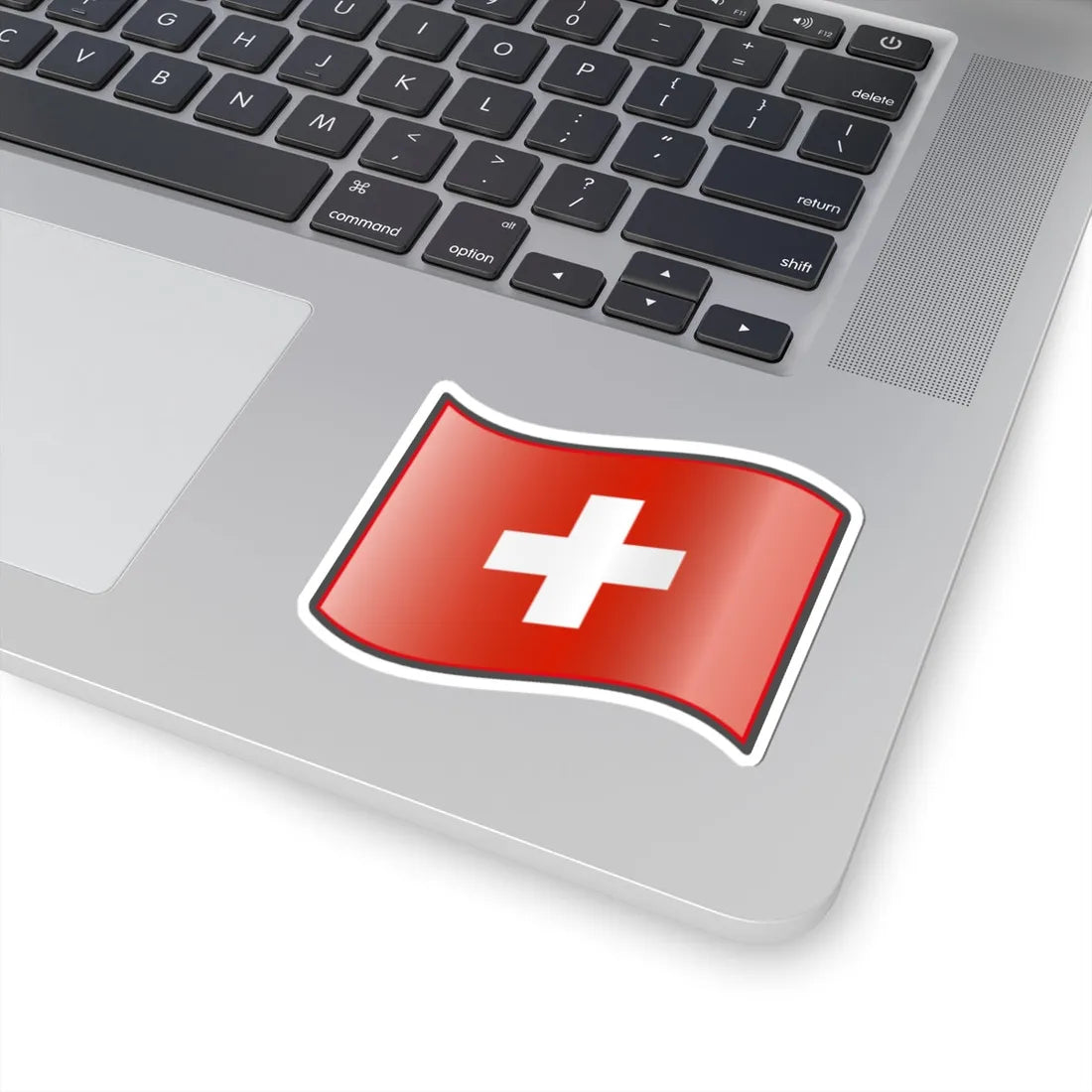 Nuvola Swiss flag (Switzerland) STICKER Vinyl Kiss-Cut Decal - The Sticker Space