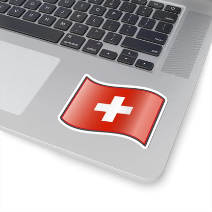 Nuvola Swiss flag (Switzerland) STICKER Vinyl Kiss-Cut Decal - The Sticker Space