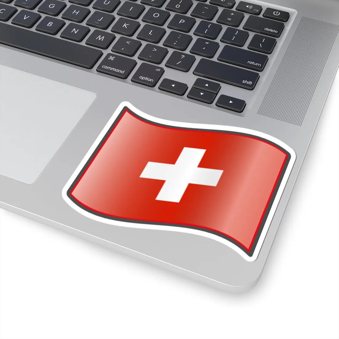 Nuvola Swiss flag (Switzerland) STICKER Vinyl Kiss-Cut Decal - The Sticker Space