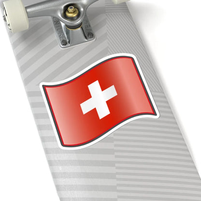 Nuvola Swiss flag (Switzerland) STICKER Vinyl Kiss-Cut Decal - The Sticker Space