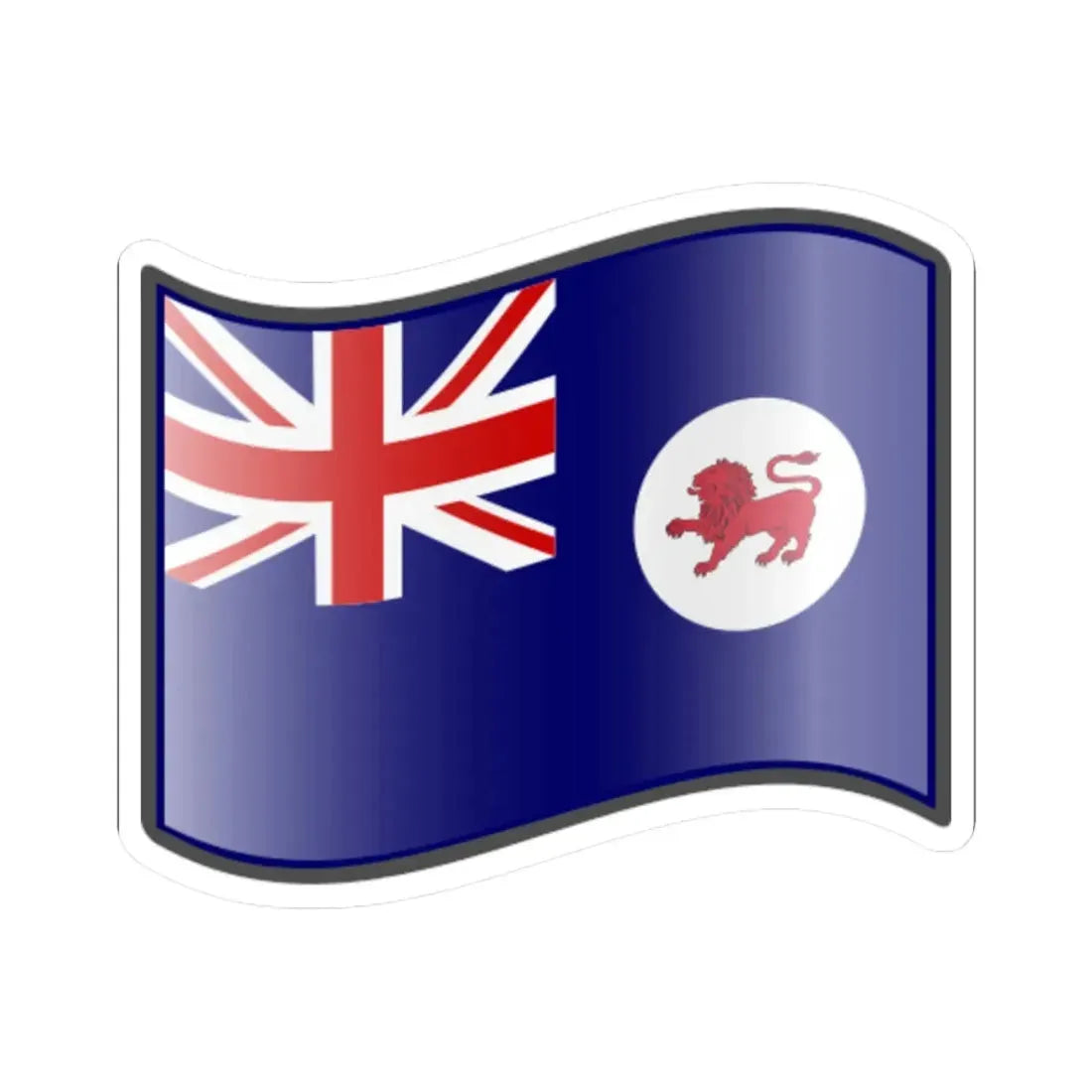 Nuvola Tasmanian flag (Australia) STICKER Vinyl Kiss-Cut Decal 3 Inch White - The Sticker Space