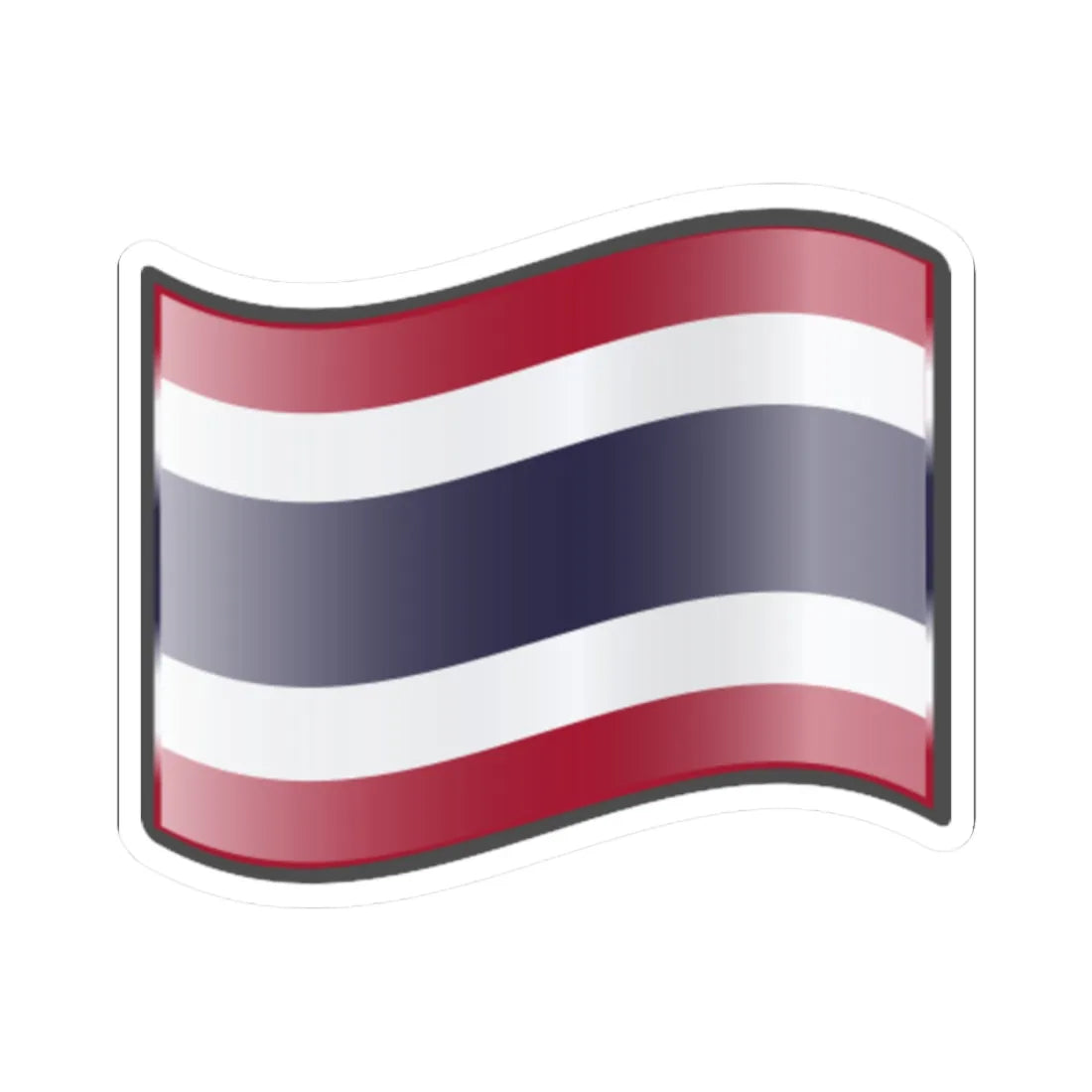 Nuvola Thai flag (Thailand) STICKER Vinyl Kiss-Cut Decal 2 Inch White - The Sticker Space