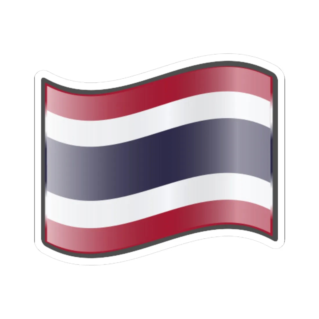Nuvola Thai flag (Thailand) STICKER Vinyl Kiss-Cut Decal 6 Inch White - The Sticker Space