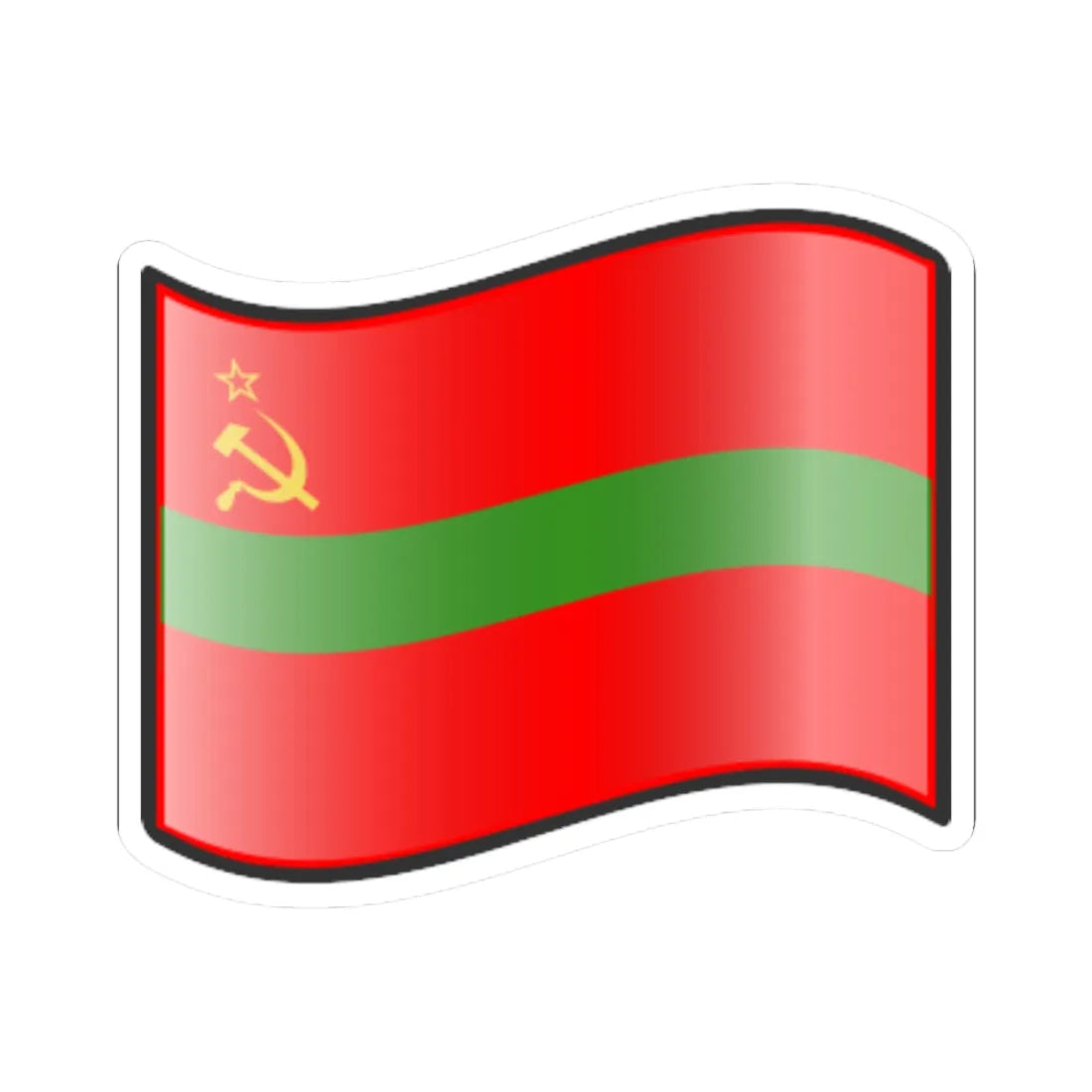 Nuvola Transnistria flag STICKER Vinyl Kiss-Cut Decal 3 Inch White - The Sticker Space