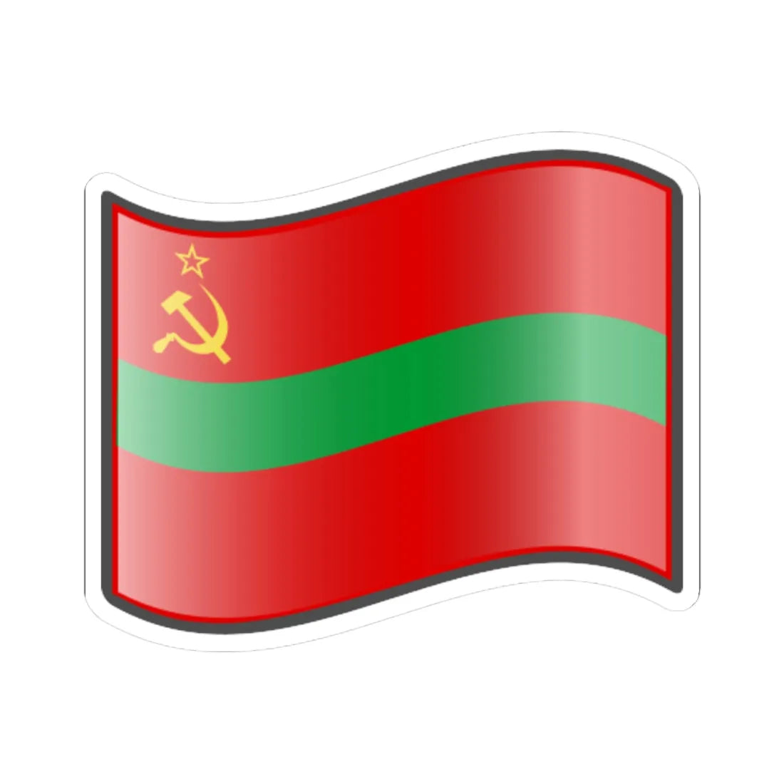 Nuvola Transnistrian flag STICKER Vinyl Kiss-Cut Decal 4 Inch White - The Sticker Space