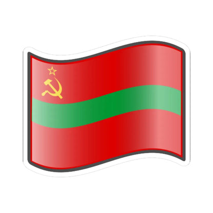 Nuvola Transnistrian flag STICKER Vinyl Kiss-Cut Decal 6 Inch White - The Sticker Space