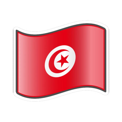Nuvola Tunisian flag (Tunisia) STICKER Vinyl Kiss-Cut Decal 6 Inch White - The Sticker Space