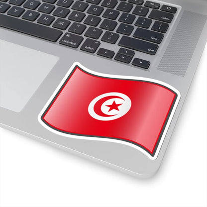 Nuvola Tunisian flag (Tunisia) STICKER Vinyl Kiss-Cut Decal - The Sticker Space