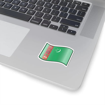 Nuvola Turkmen flag (Turkmenistan) STICKER Vinyl Kiss-Cut Decal - The Sticker Space