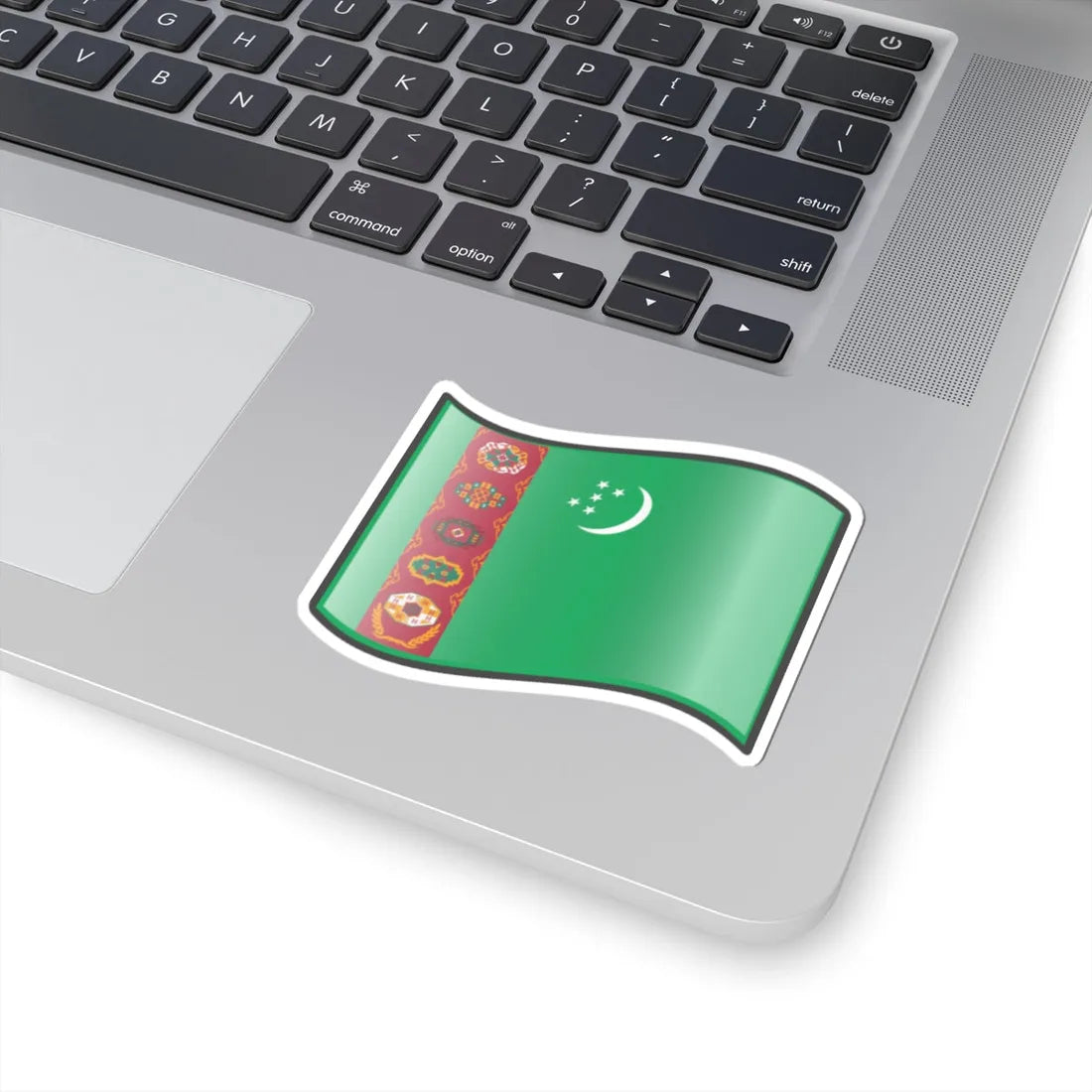 Nuvola Turkmen flag (Turkmenistan) STICKER Vinyl Kiss-Cut Decal - The Sticker Space