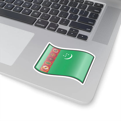 Nuvola Turkmen flag (Turkmenistan) STICKER Vinyl Kiss-Cut Decal - The Sticker Space
