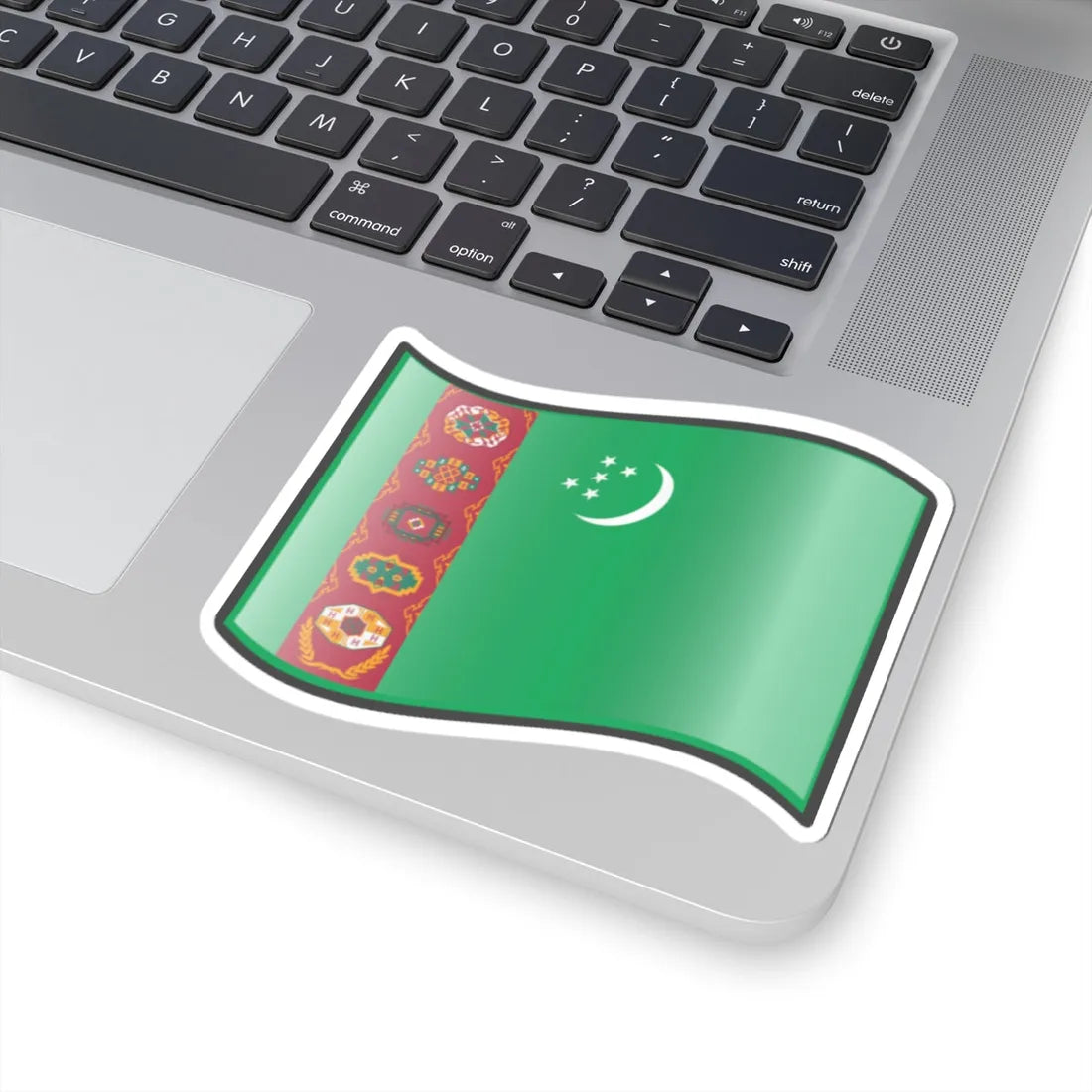 Nuvola Turkmen flag (Turkmenistan) STICKER Vinyl Kiss-Cut Decal - The Sticker Space