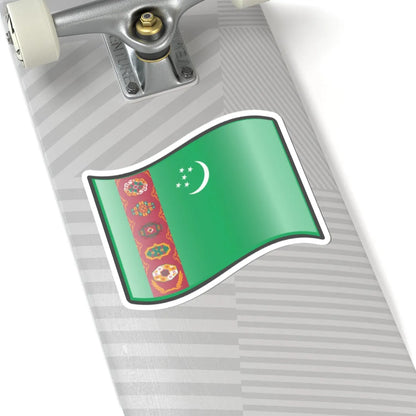 Nuvola Turkmen flag (Turkmenistan) STICKER Vinyl Kiss-Cut Decal - The Sticker Space