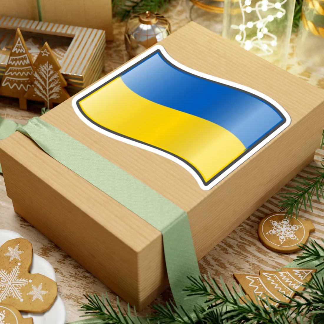 Nuvola Ukrainian flag (Ukraine) STICKER Vinyl Kiss-Cut Decal - The Sticker Space